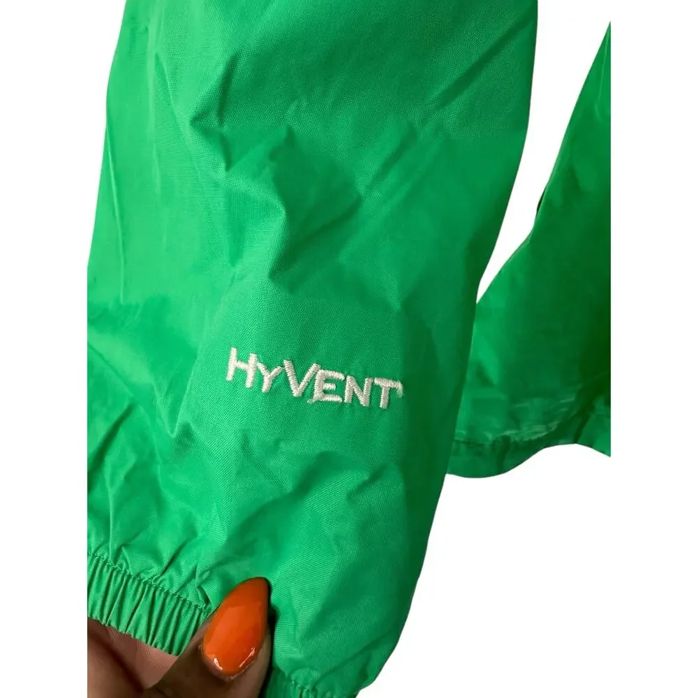 The North Face Girl's Green Basic Nylon Outdoor Hooded Zip Up Jacket Size‎ 14/16
